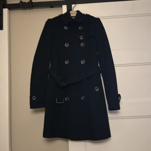 Burberry black wool coat